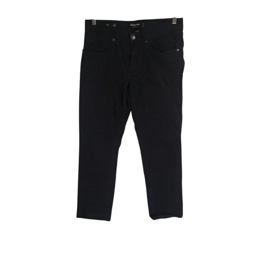 Jeckerson Pants Slim Fit Chinos Black Made In Italy Stretch Mens Sz 31 32x28